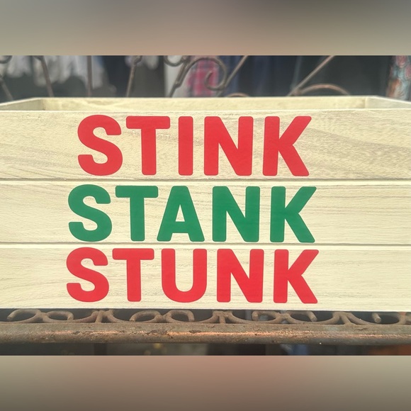 Festive Wooden Sign with Red and Green Letters - Picture 1 of 2